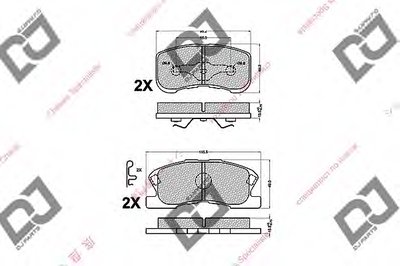 Комплект тормозных колодок, дисковый тормоз DJ PARTS купить