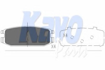 Комплект тормозных колодок, дисковый тормоз KAVO PARTS купить