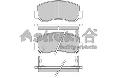 Комплект тормозных колодок, дисковый тормоз ASHUKI купить