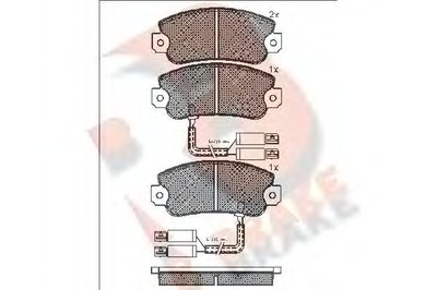 Комплект тормозных колодок, дисковый тормоз R BRAKE купить