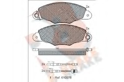 Комплект тормозных колодок, дисковый тормоз R BRAKE купить