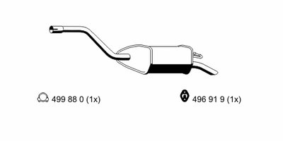 Глушитель выхлопных газов конечный ERNST купить