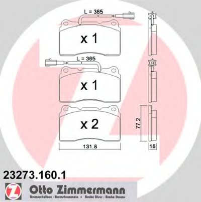 Комплект тормозных колодок, дисковый тормоз ZIMMERMANN купить