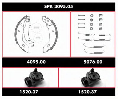 Комплект тормозов, барабанный тормозной механизм Super Precision Kit REMSA купить