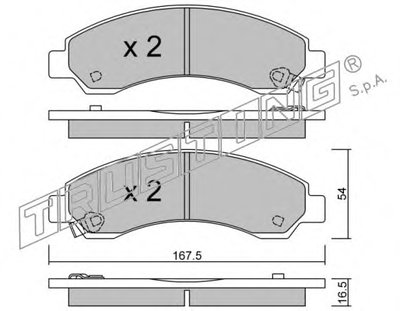 Комплект тормозных колодок, дисковый тормоз TRUSTING купить