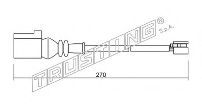 Сигнализатор, износ тормозных колодок TRUSTING купить
