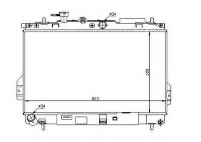 Радиатор охлаждения Hyundai Matrix 1.6/1.8 01-10