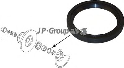 Уплотняющее кольцо вала, подшипник ступицы колеса JP Group JP GROUP купить