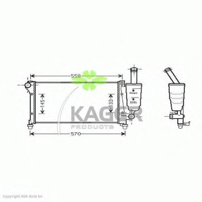 Радиатор, охлаждение двигателя KAGER купить