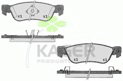 Комплект тормозных колодок, дисковый тормоз KAGER купить