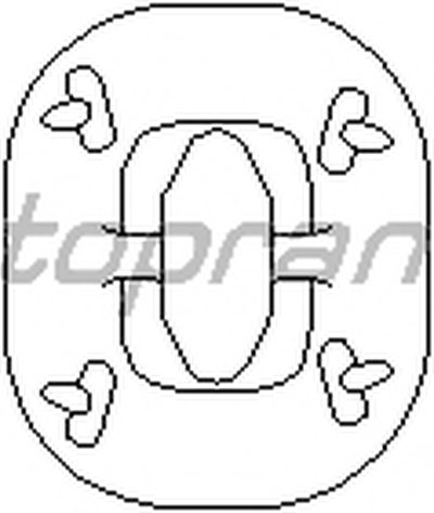 Кронштейн, глушитель TOPRAN купить