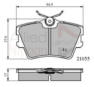 Комплект тормозных колодок, дисковый тормоз ANL Braking COMLINE купить