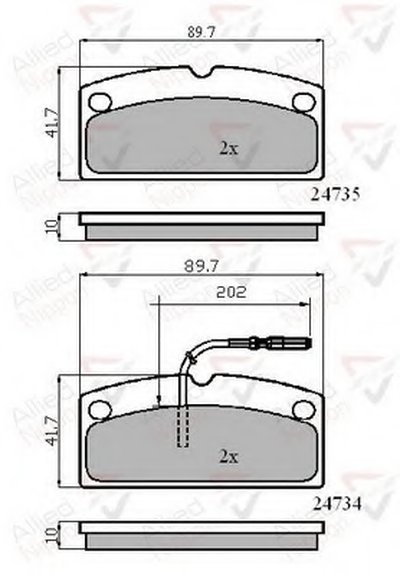 Комплект тормозных колодок, дисковый тормоз ANL Braking COMLINE купить