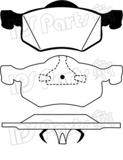 Комплект тормозных колодок, дисковый тормоз IPS Parts IPS Parts купить