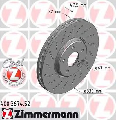 Тормозной диск SPORT BRAKE DISC COAT Z ZIMMERMANN купить