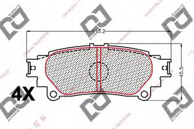 Комплект тормозных колодок, дисковый тормоз DJ PARTS купить