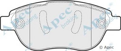 Комплект тормозных колодок, дисковый тормоз APEC braking купить