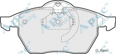 Комплект тормозных колодок, дисковый тормоз APEC braking купить