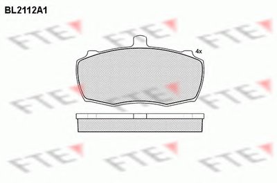 Комплект тормозных колодок, дисковый тормоз FTE купить