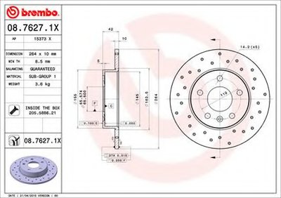 Тормозной диск BREMBO XTRA LINE BREMBO Придбати