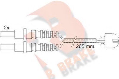 Сигнализатор, износ тормозных колодок R BRAKE купить