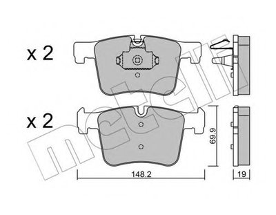Колодки тормозные (передние) BMW 1 (F20-21)/2 (F22/F87/F45-46)/3 (F30-31/F34/F80)/4 (F32/F36)/X3 11-