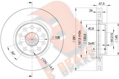 Тормозной диск R BRAKE купить