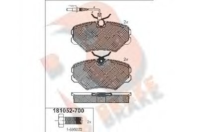 Комплект тормозных колодок, дисковый тормоз R BRAKE купить