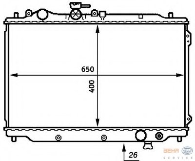 Радиатор, охлаждение двигателя BEHR HELLA SERVICE HELLA купить