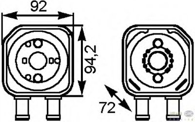 масляный радиатор, двигательное масло BEHR HELLA SERVICE HELLA купить