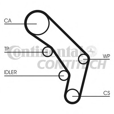 Ремень ГРМ VW T4 2.5i 90-03/Audi 100 2.4D/2.5TDI 90-94 (124x26.4)