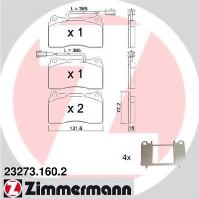 Комплект тормозных колодок, дисковый тормоз ZIMMERMANN купить