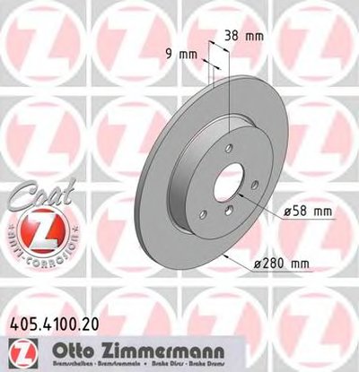 Тормозной диск COAT Z ZIMMERMANN купить