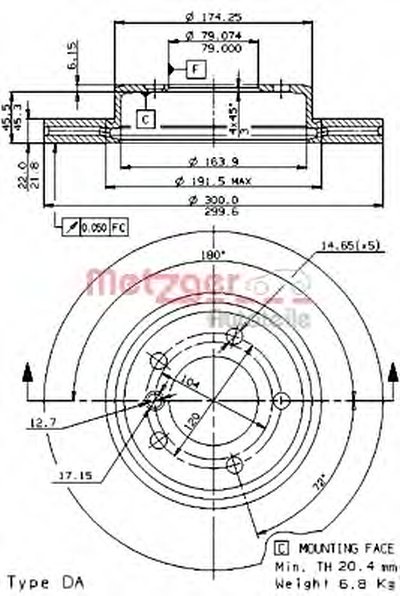 Тормозной диск HIGH CARBON / AP METZGER купить