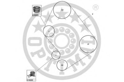 Комплект ремня ГРМ OPTIMAL купить