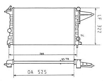 Радиатор охлаждения Opel Vectra A 1.4-1.6i 88-95