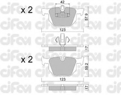 Комплект тормозных колодок, дисковый тормоз CIFAM купить