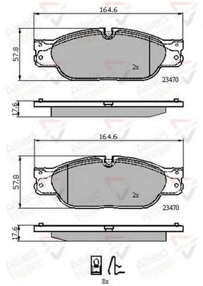 Комплект тормозных колодок, дисковый тормоз ANL Braking COMLINE купить