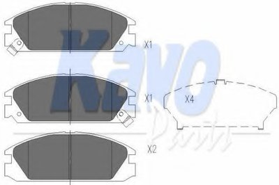 Комплект тормозных колодок, дисковый тормоз KAVO PARTS купить