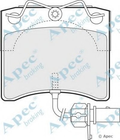 Комплект тормозных колодок, дисковый тормоз APEC braking купить