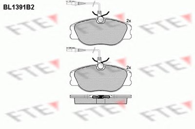 Комплект тормозных колодок, дисковый тормоз FTE купить