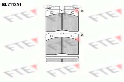 Комплект тормозных колодок, дисковый тормоз FTE купить