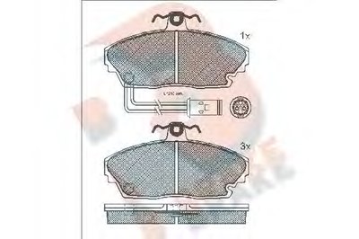 Комплект тормозных колодок, дисковый тормоз R BRAKE купить