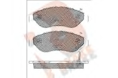 Комплект тормозных колодок, дисковый тормоз R BRAKE купить