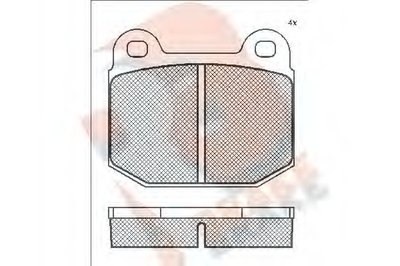 Комплект тормозных колодок, дисковый тормоз R BRAKE купить