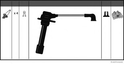 Комплект проводов зажигания HERTH+BUSS JAKOPARTS купить
