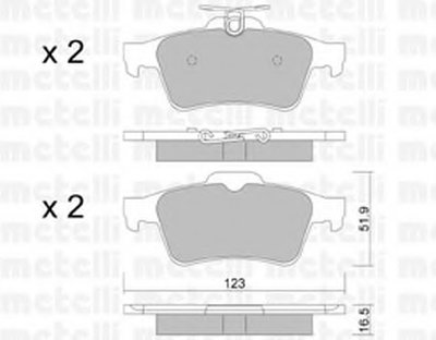 Колодки тормозные (задние) Citroen C5/Ford C-Max 07-/Focus/Connect 04-13/Renault Laguna 07-15/Volvo