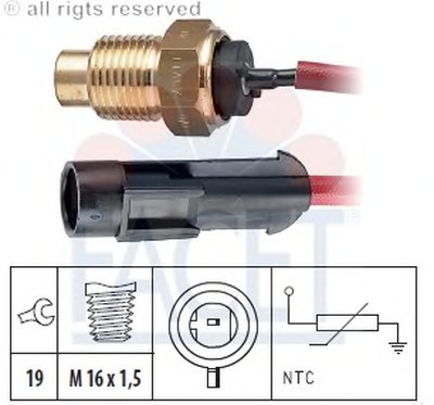 Датчик, температура охлаждающей жидкости; Датчик, температура охлаждающей жидкости; Датчик, температура охлаждающей жидкости FACET купить