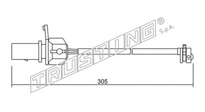 Сигнализатор, износ тормозных колодок TRUSTING купить
