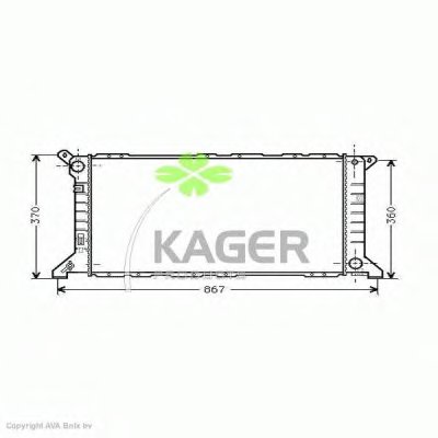 Радиатор, охлаждение двигателя KAGER купить